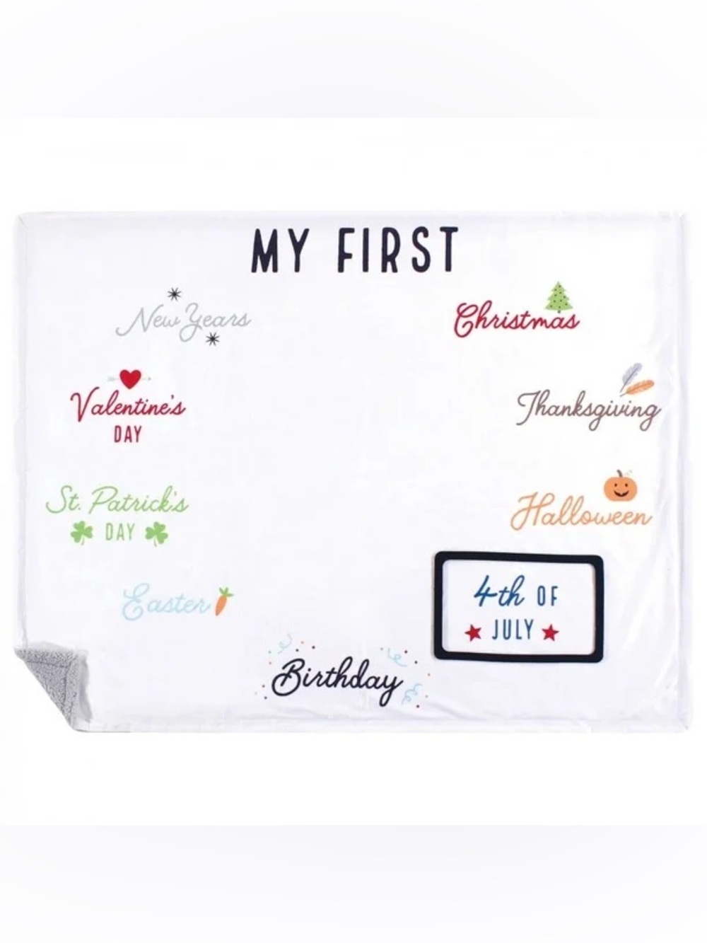 NWOT | Hudson Baby My First Milestone Holiday Blanket - Reversible